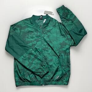 NWT Adidas Mens Sz L DQ1429 Woven Green Camouflage Track Jacket Streetwear Mesh